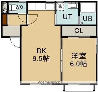 LE CHAT TABBYⅢ(ルシャタヴィースリー)【102号室】の間取り