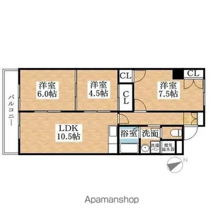 サクセス小田井【7階】の間取り