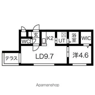 レジーナ南4条【1階】の間取り