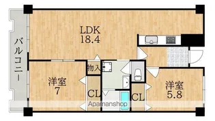 グランドパレス学園前【5階】の間取り