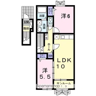 ソレイユベル【2階】の間取り