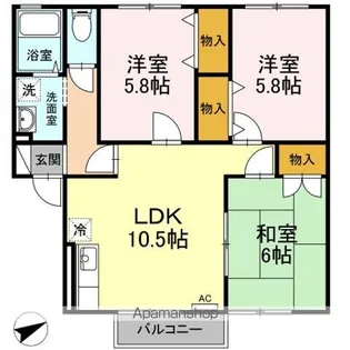 セジュール島田 B棟【1階】の間取り