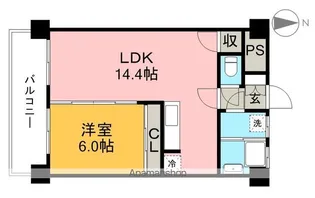 N&A APARTMENT【6階】の間取り