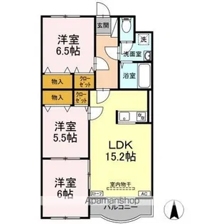 PEARL浜田【2階】の間取り