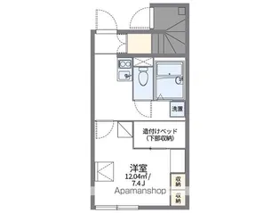 レオパレスセンターウエストⅠ【1階】の間取り