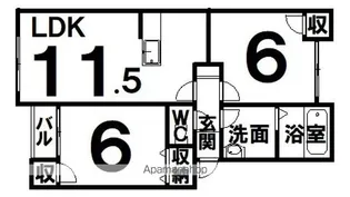 ベルリード昭和中央【1階】の間取り