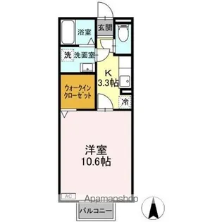 プレステージ中村公園【1階】の間取り