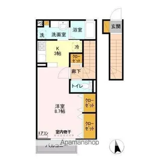 ウィット八柱【2階】の間取り