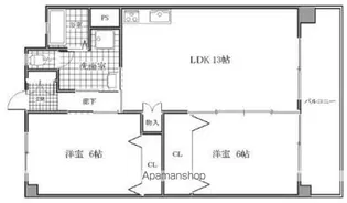 アンピールメゾン大橋【7階】の間取り