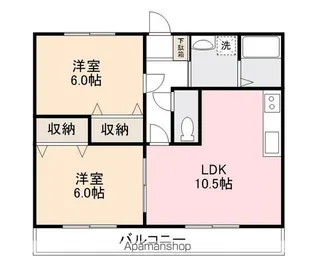 ラショナルスクエア【105号室】の間取り