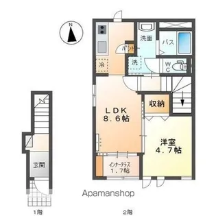 MJ23【201号室】の間取り