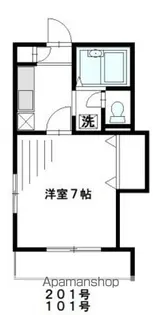 リバティー二子21【201号室】の間取り