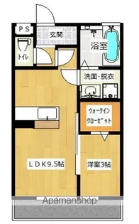 ヒルズ長栖【210号室】の間取り