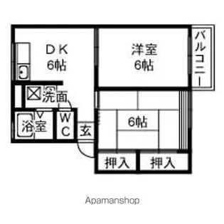 シティハイム多賀【104号室】の間取り