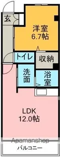 ウィステリア壱番館【2階】の間取り