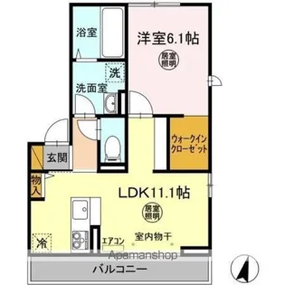SANTORINIⅠ【2階】の間取り