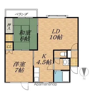 パークヒルズⅠ【1階】の間取り