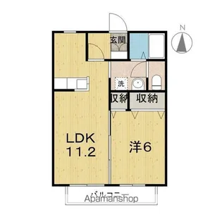 スカイコートⅠ【202号室】の間取り