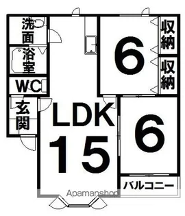 おぐらハイツⅡ【202号室】の間取り