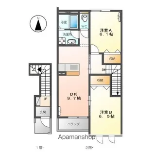 フォレストⅡ【201号室】の間取り