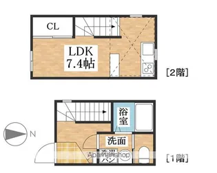 VILLENEUVE下小田井【1階】の間取り
