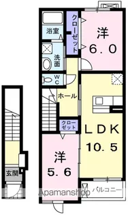 東京都あきる野市伊奈【アパート】の間取り