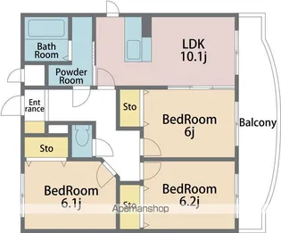 カラーズ【502号室】の間取り