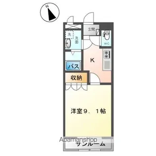 ルトゥール【1階】の間取り