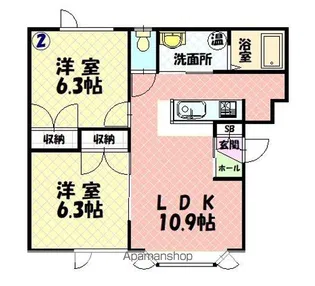 フィールドワン【102号室】の間取り