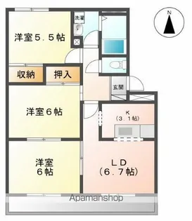 ファイン・コール【1階】の間取り