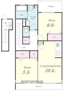 コンフォート ソシア【2階】の間取り