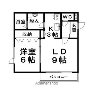ジョージラピュタ【1階】の間取り