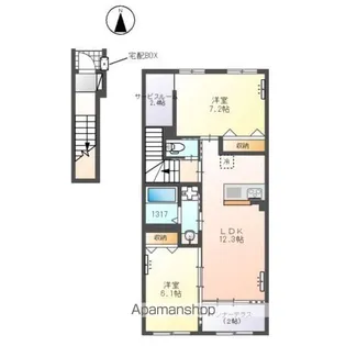 (仮称) 柏市若柴 アパート【2階】の間取り