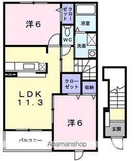 スリズイエ【2階】の間取り