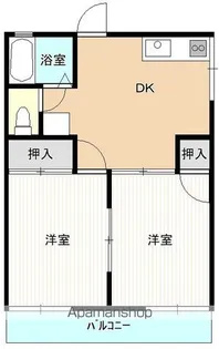 花畑ハイツ【101号室】の間取り