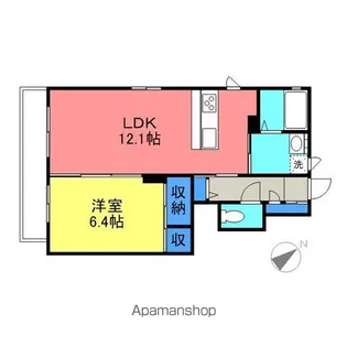 1LDKの間取り画像