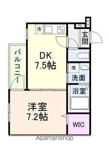 Fujipalace なでしこ北田辺【1階】の間取り
