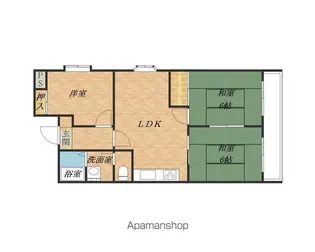 セントポリア岸和田【405号室】の間取り