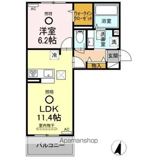 ラ・ルーチェ(中央区)【3階】の間取り