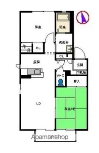 シャルムK C棟【201号室】の間取り