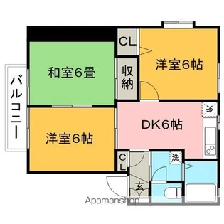 グリーンエクセル小森野A・B棟【1階】の間取り