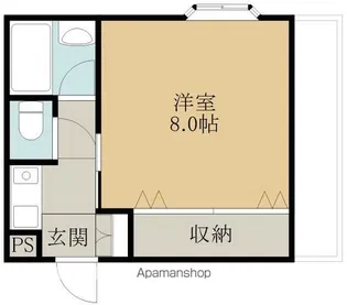 ヴェルナール若松【4階】の間取り