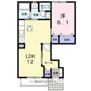 メゾン・ド・カルムⅠ【1階】の間取り