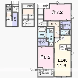 フローラリア橘Ⅰ【3階】の間取り