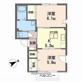 エス・フラット【1階】の間取り