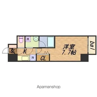 レジュールアッシュ大阪城WEST【3階】の間取り