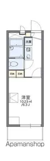 レオパレスなかやま【3階】の間取り