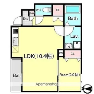 ジークレスト千葉浜野【1階】の間取り