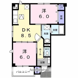 プラシードカーサ【1階】の間取り