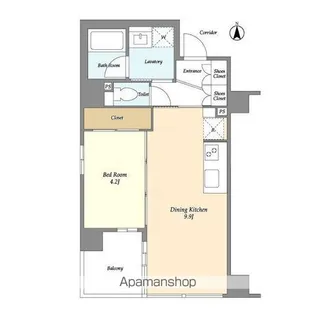 コンフォリア池袋【401号室】の間取り